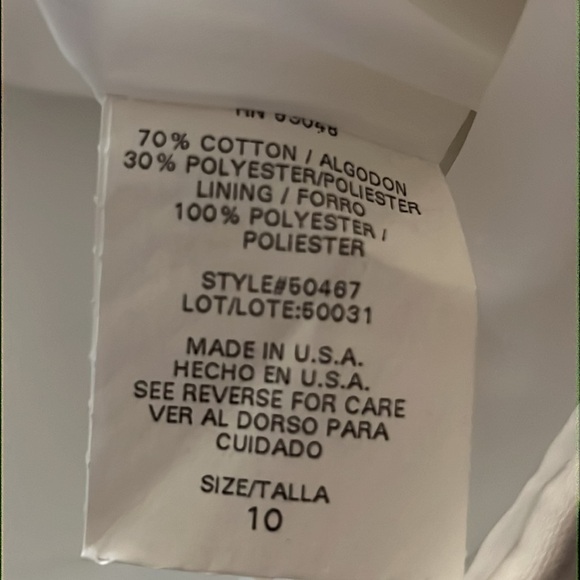 Sophia Christina white beaded tapestry fabric sleeveless shift dress Sz 10 - Picture 8 of 8